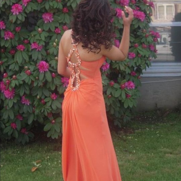 Coral Prom Dress - Picture 4 of 8